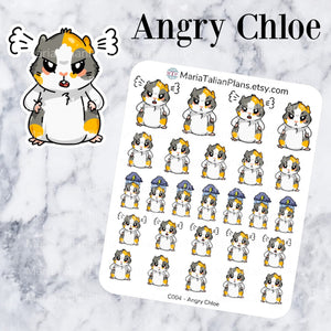 Angry Chloe | Guinea Pig Stickers