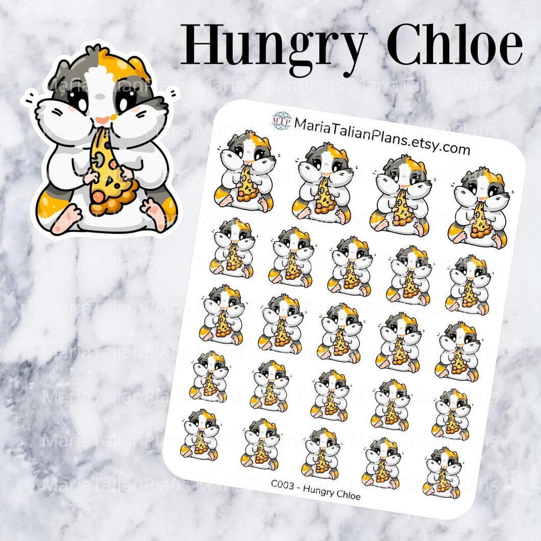 Hungry Chloe | Guinea Pig Stickers