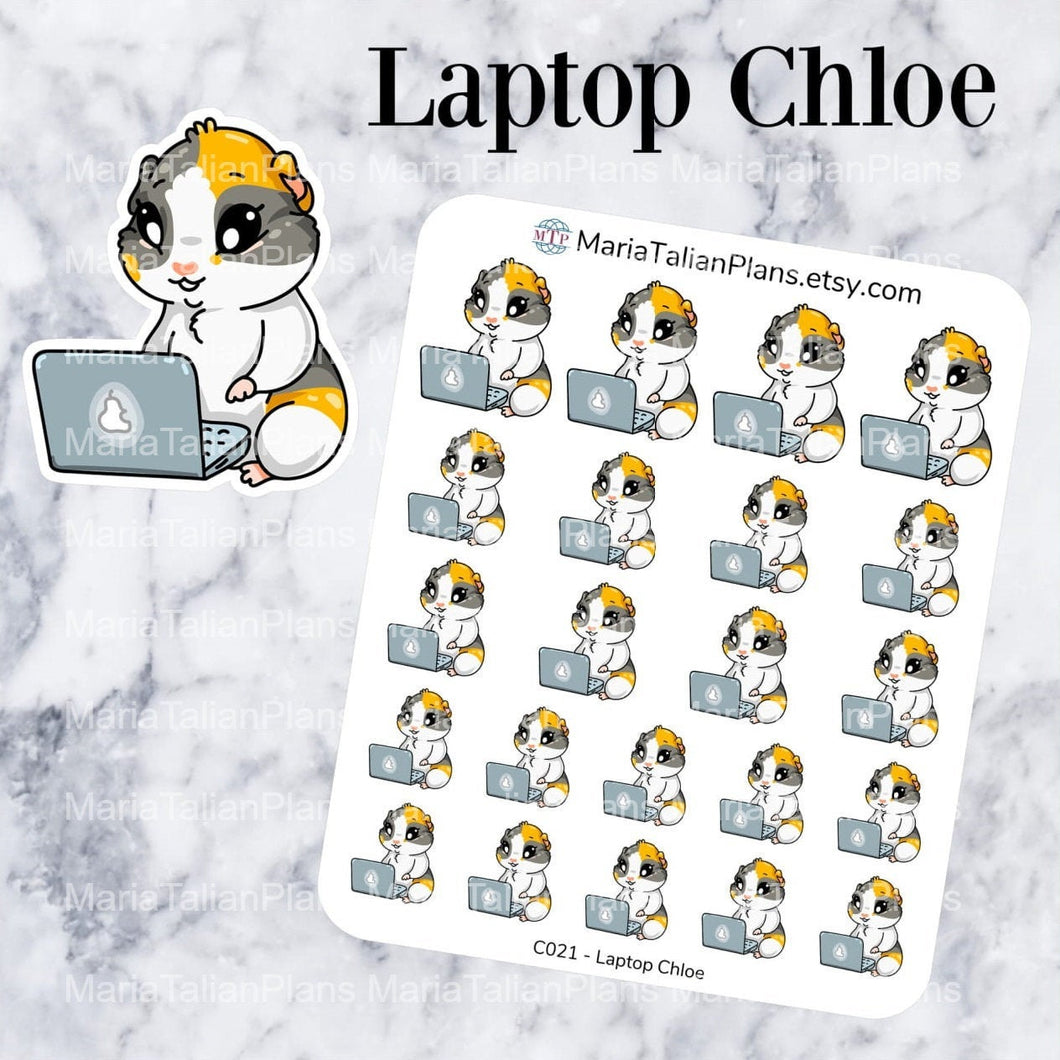 Laptop Chloe | Guinea Pig Stickers