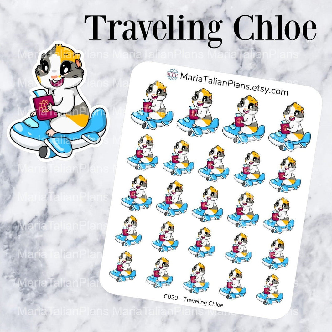 Traveling Chloe | Guinea Pig Stickers