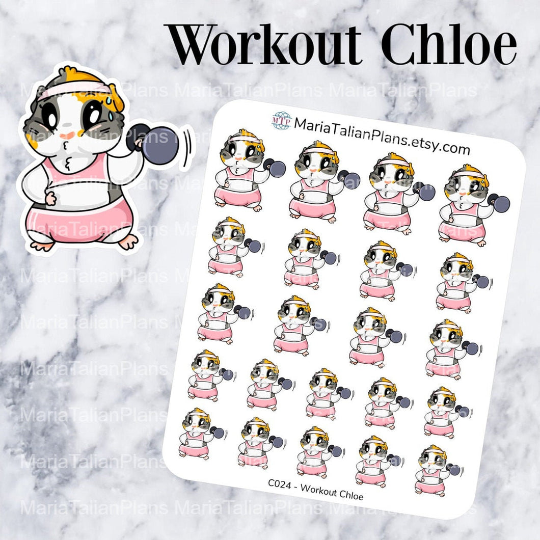 Workout Chloe | Guinea Pig Stickers