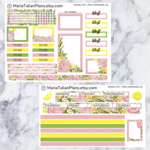 Passion Planner Weekly Sticker Kit - Pink Lemonade
