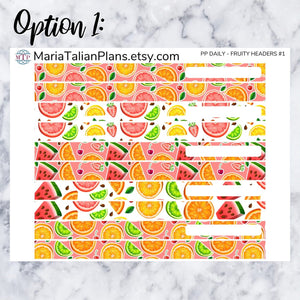 Passion Planner Daily Stickers - Fruity Headers