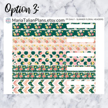Load image into Gallery viewer, Passion Planner Daily Stickers - Summer Floral Headers
