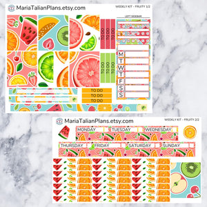 Passion Planner Weekly Sticker Kit - Fruity