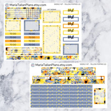Load image into Gallery viewer, Passion Planner Weekly Sticker Kit - Yellow Poppies
