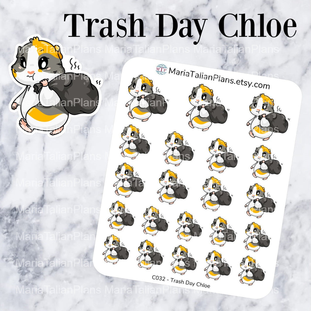 Trash Day Chloe | Guinea Pig Stickers