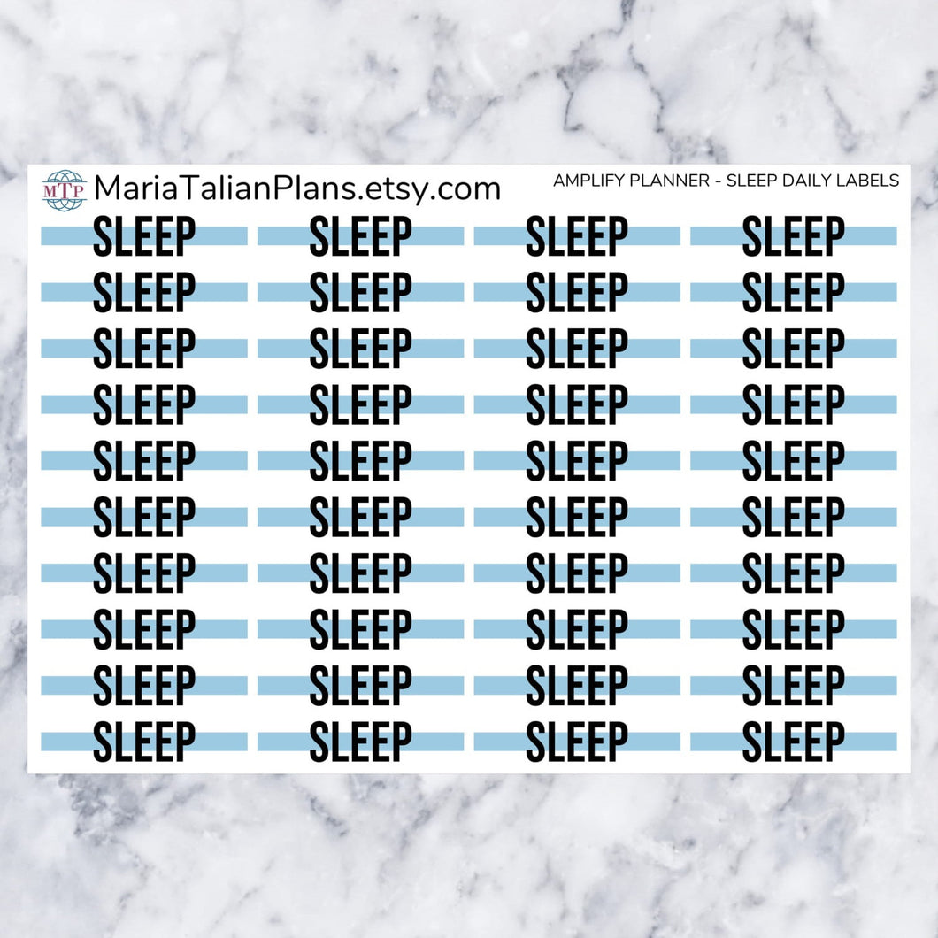 Sleep Labels for Amplify Planner