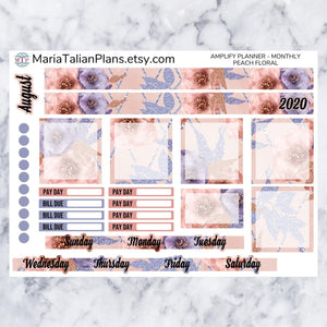 Amplify Planner Monthly kit - Peach Floral