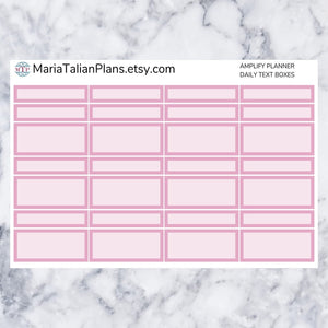Daily Text Boxes for Amplify Planner