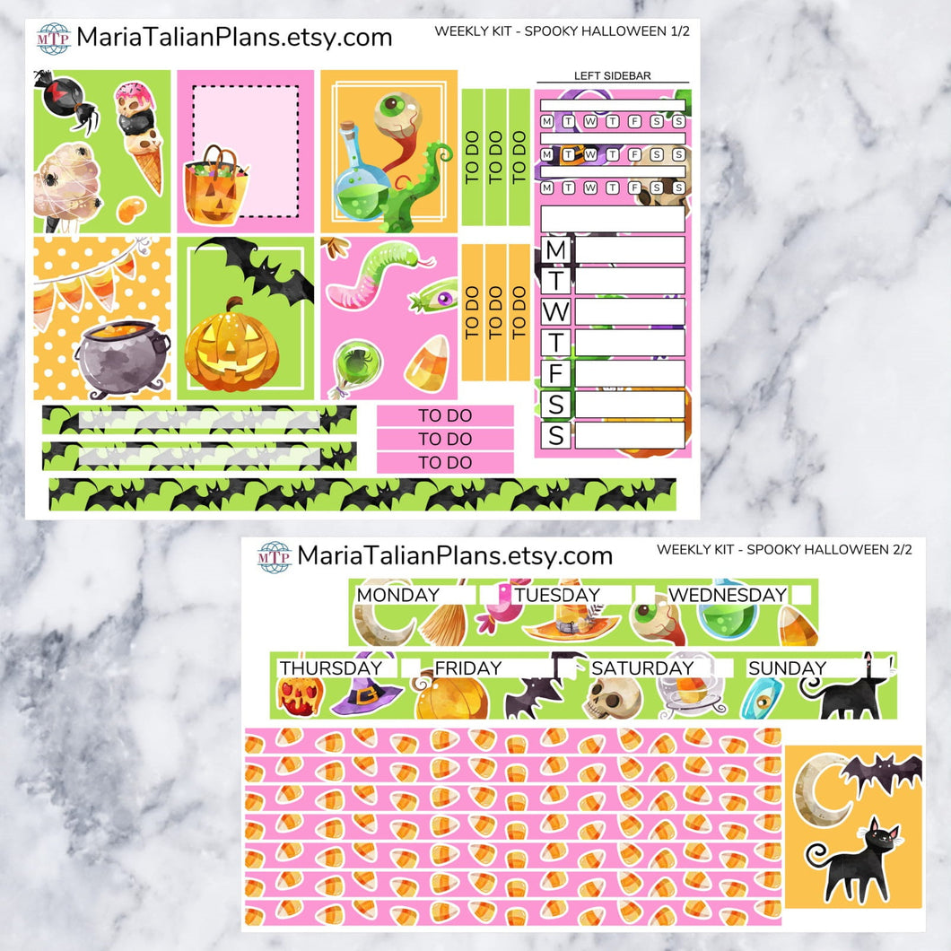 Passion Planner Weekly Sticker Kit - Spooky Halloween