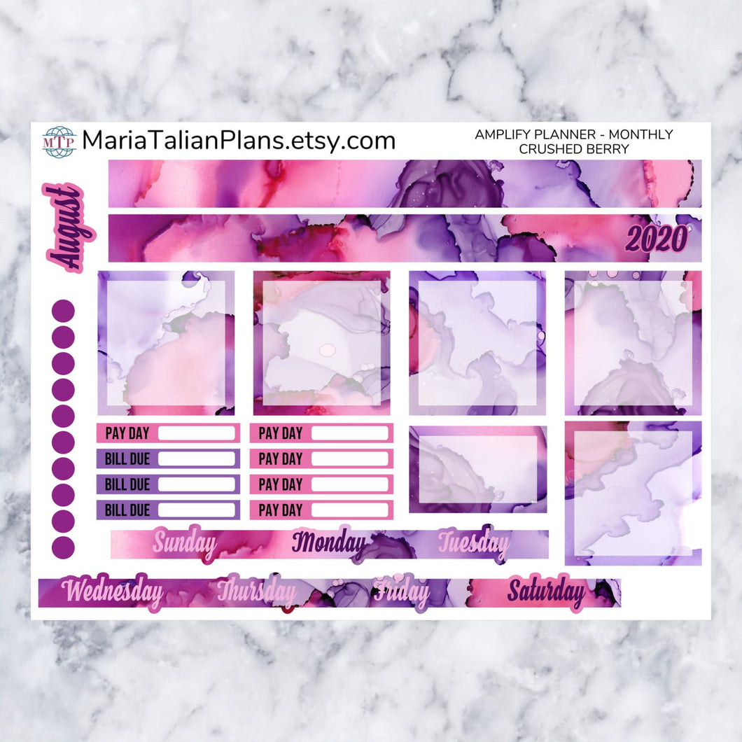 Amplify Planner Monthly kit - Crushed Berry