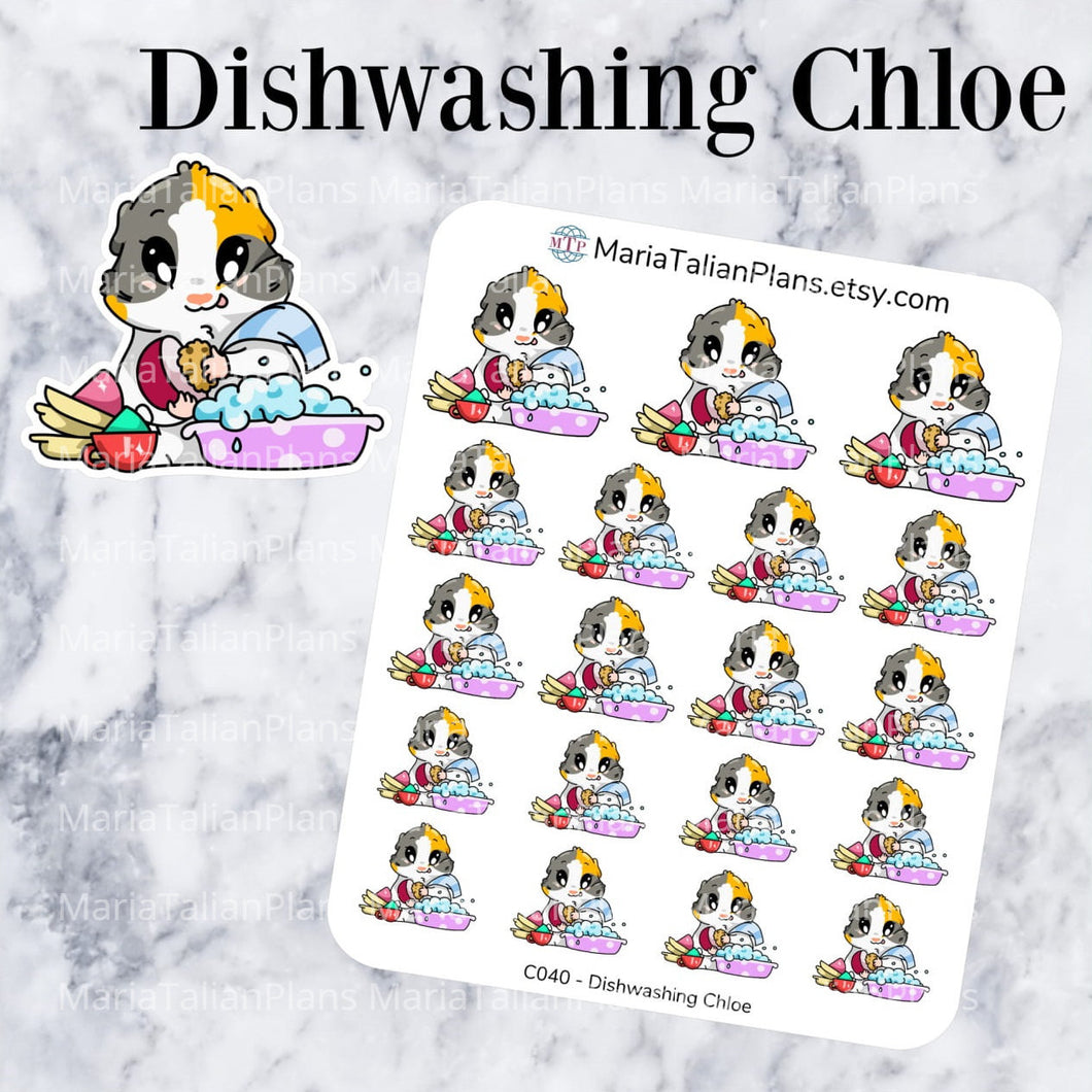 Dishwashing Chloe | Guinea Pig Stickers