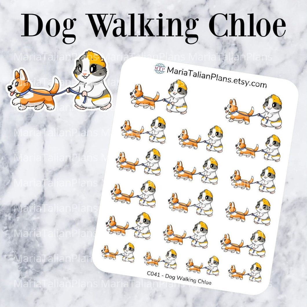 Dog Walking Chloe | Guinea Pig Stickers