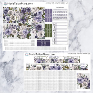 Passion Planner Weekly Sticker Kit - Winter Bloom