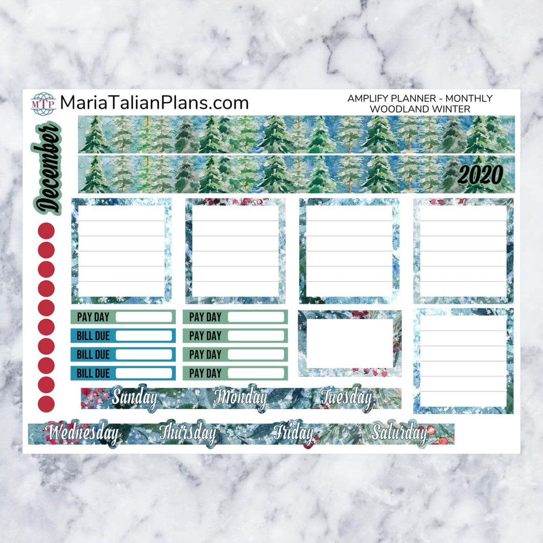 Amplify Planner Monthly kit - Woodland Winter