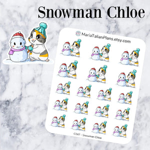 Snowman Chloe | Guinea Pig Stickers