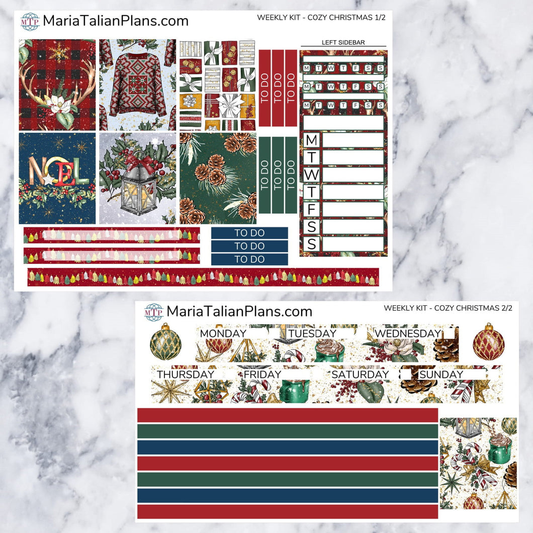 Passion Planner Weekly Sticker Kit - Cozy Christmas