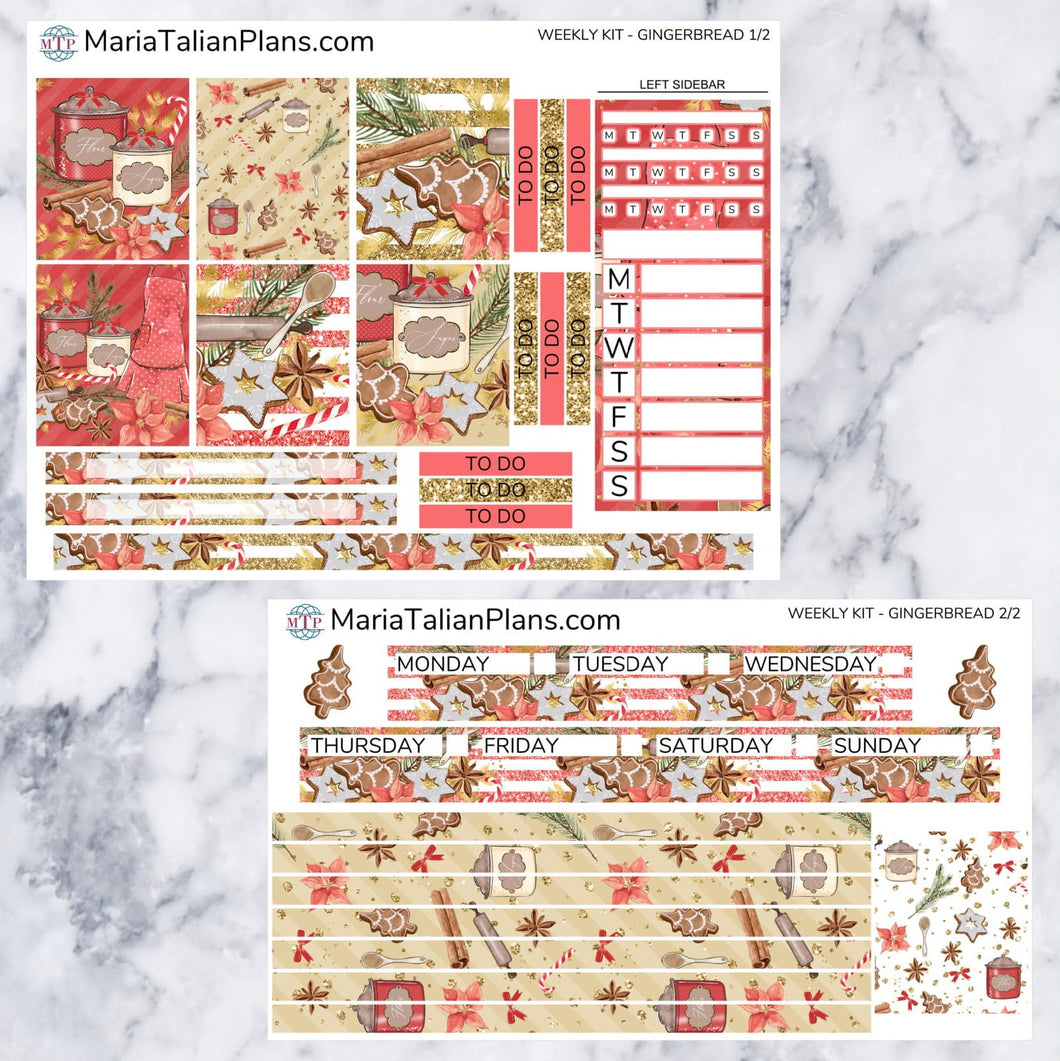 Passion Planner Weekly Sticker Kit - Gingerbread
