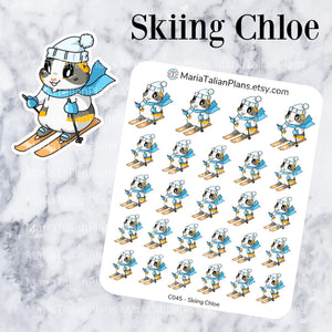 Skiing Chloe | Guinea Pig Stickers