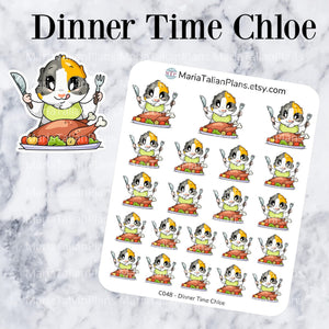 Dinner Time Chloe | Guinea Pig Stickers