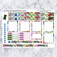 Load image into Gallery viewer, Amplify Planner Monthly kit - Secret Garden | Planner Stickers
