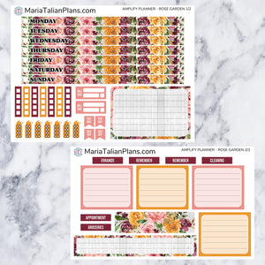 Amplify Planner Weekly kit - Rose Garden | Planner Stickers
