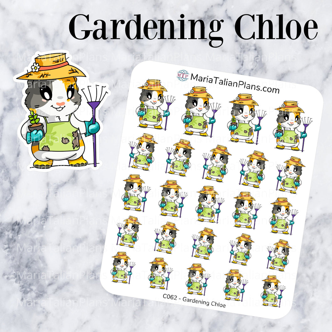 Gardening Chloe | Guinea Pig Stickers | Decorative Stickers