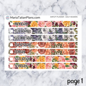 Amplify Planner Daily kit - Floral