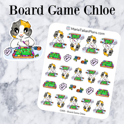 Board Game Chloe | Guinea Pig Stickers | Decorative Stickers