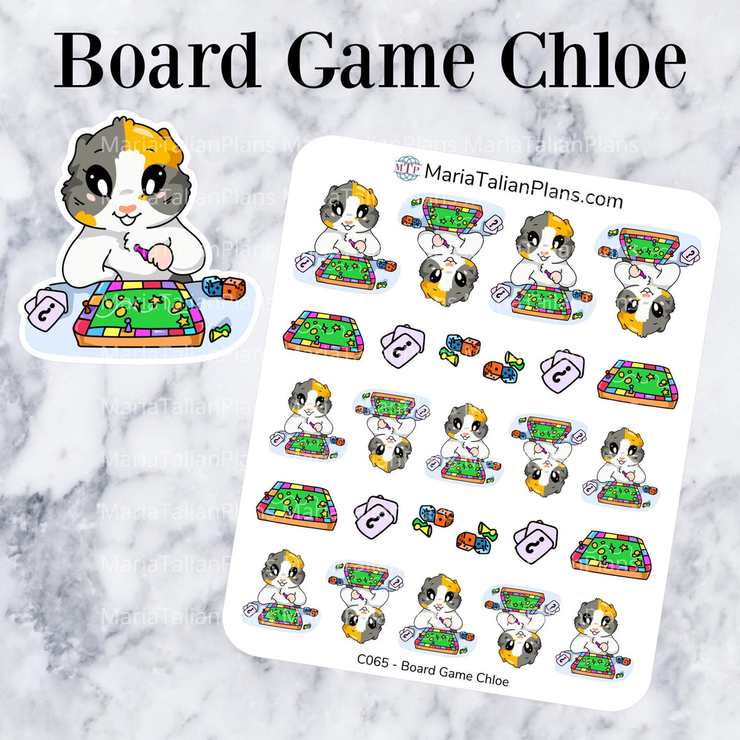 Board Game Chloe | Guinea Pig Stickers | Decorative Stickers