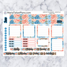 Load image into Gallery viewer, Amplify Planner Monthly kit - Lake Life | Planner Stickers
